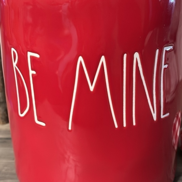 NWT RAE DUNN TALL BE MINE CERAMIC RED CANISTER - Picture 7 of 13